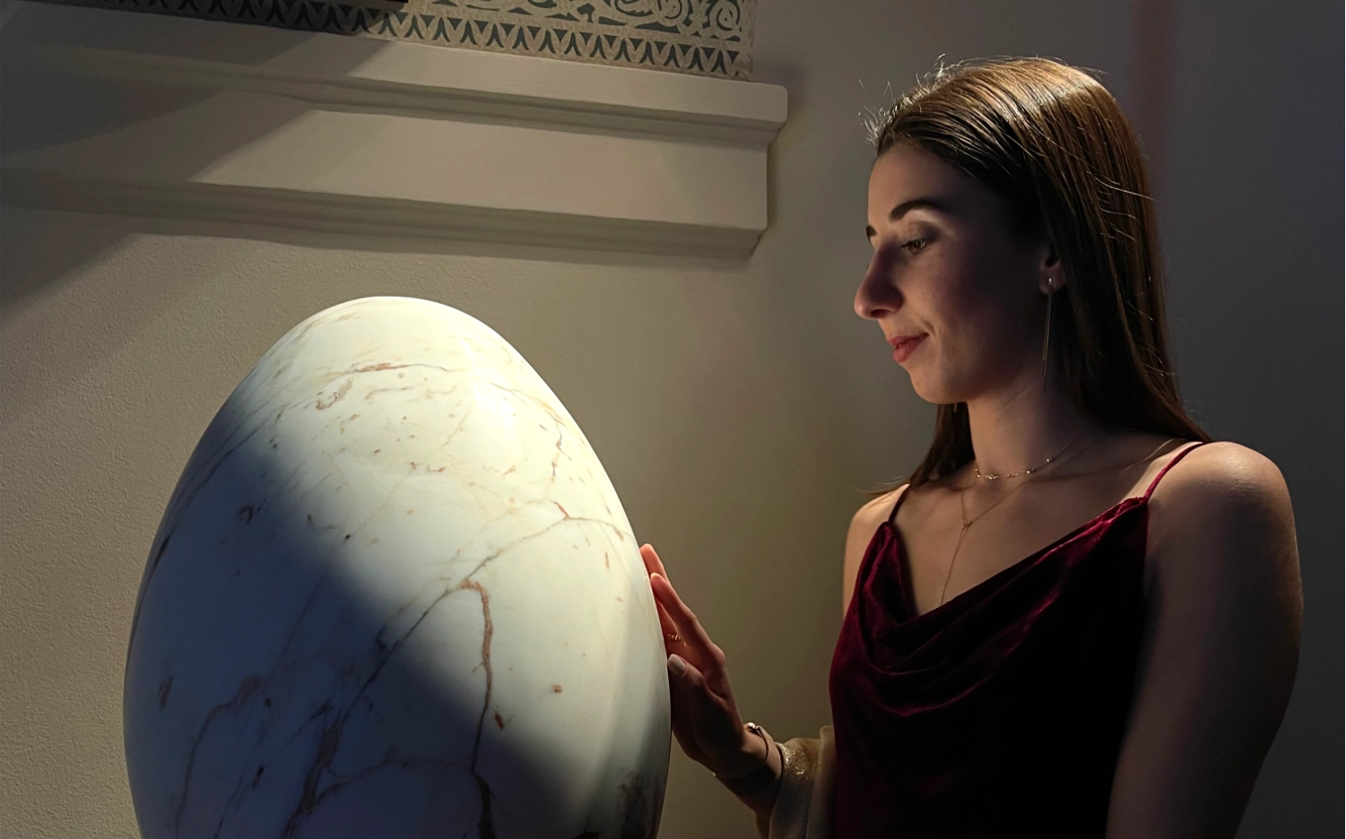 027 CALACATTA VIOLA / GOLD RING